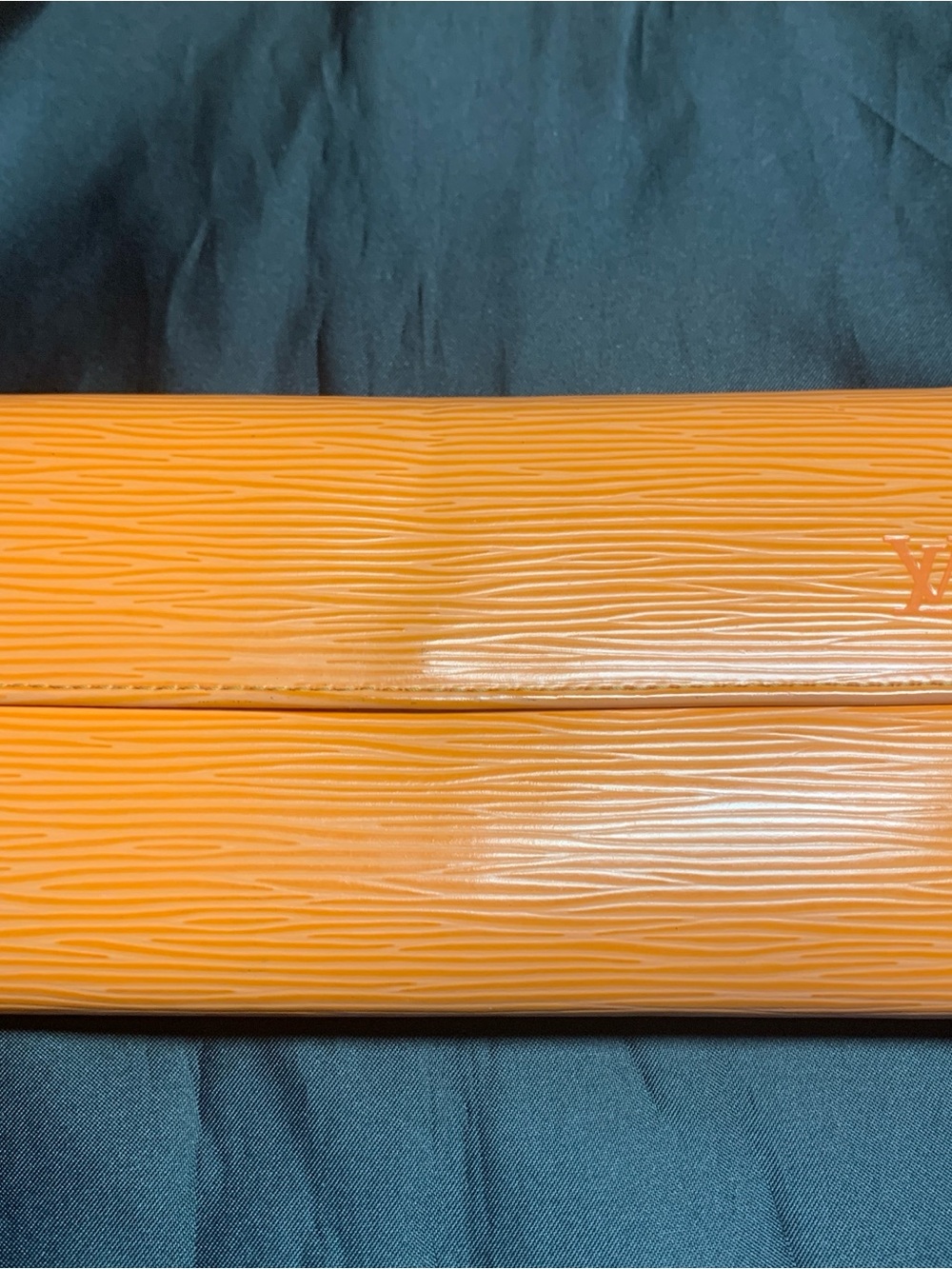 Louis Vuitton Yellow Orange Epi Leather Long Wallet - Slim Textured Fold